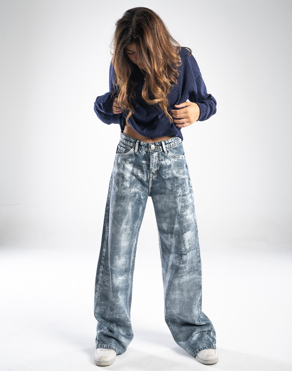 90's Metallic Darker Jeans