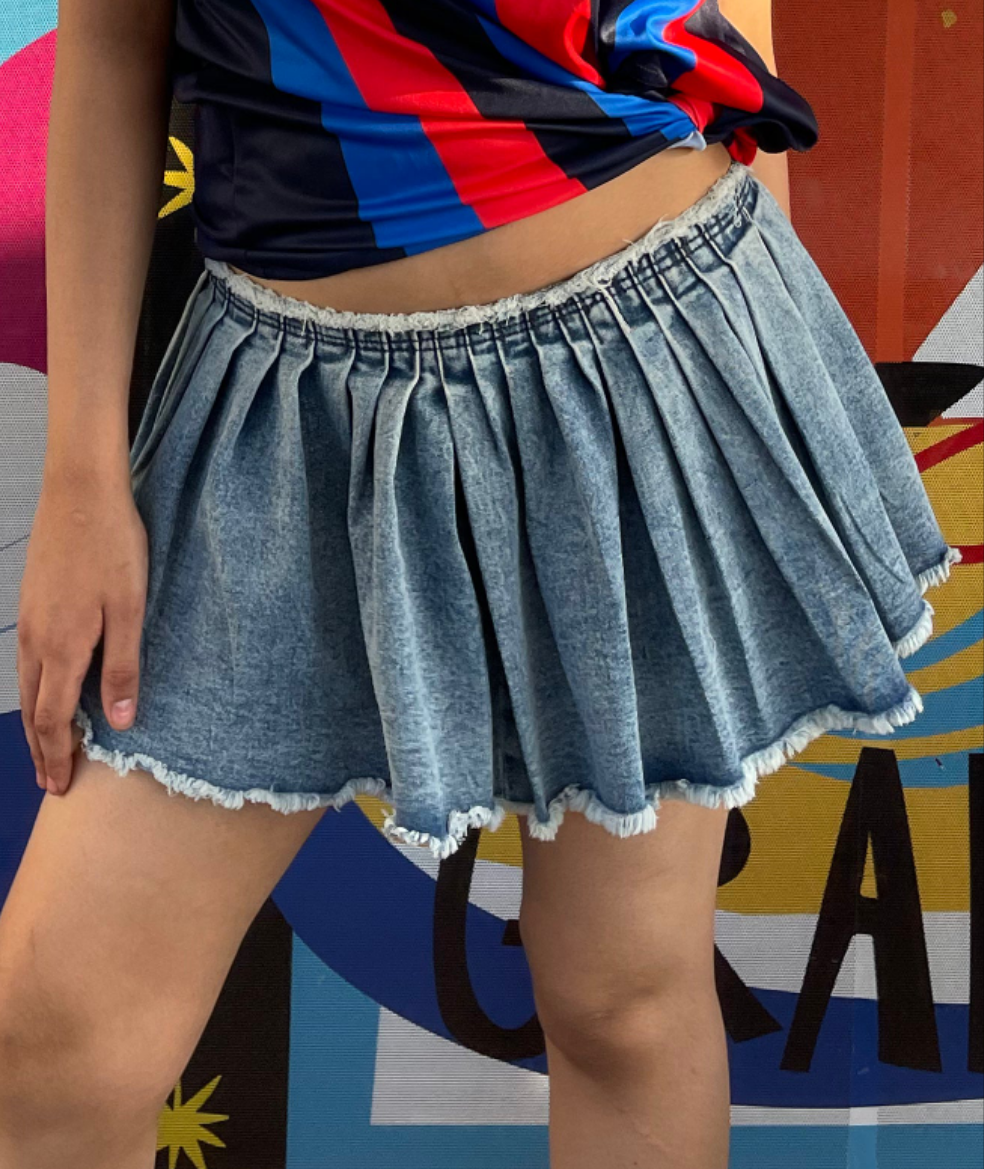 Denim Pop Skirt