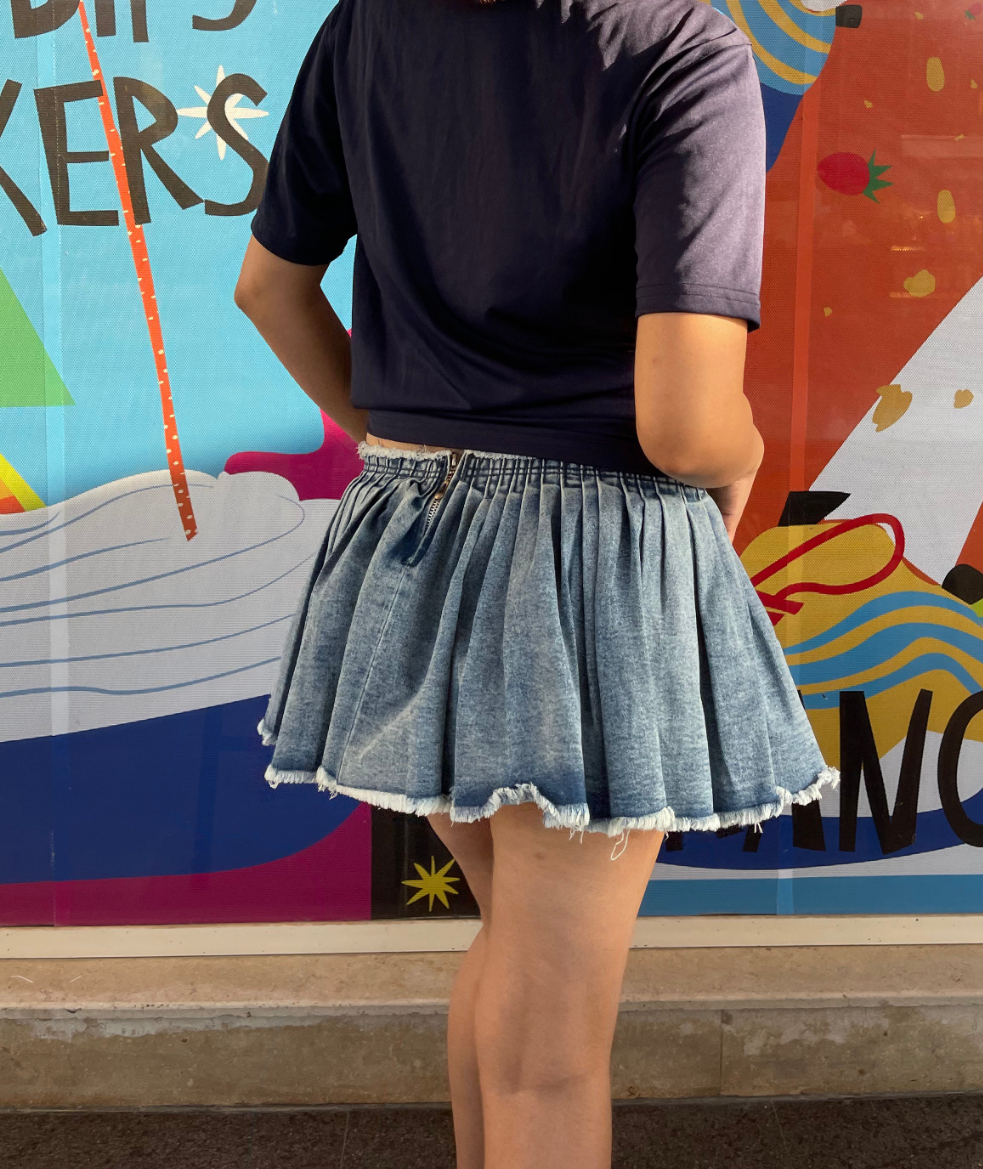 Denim Pop Skirt