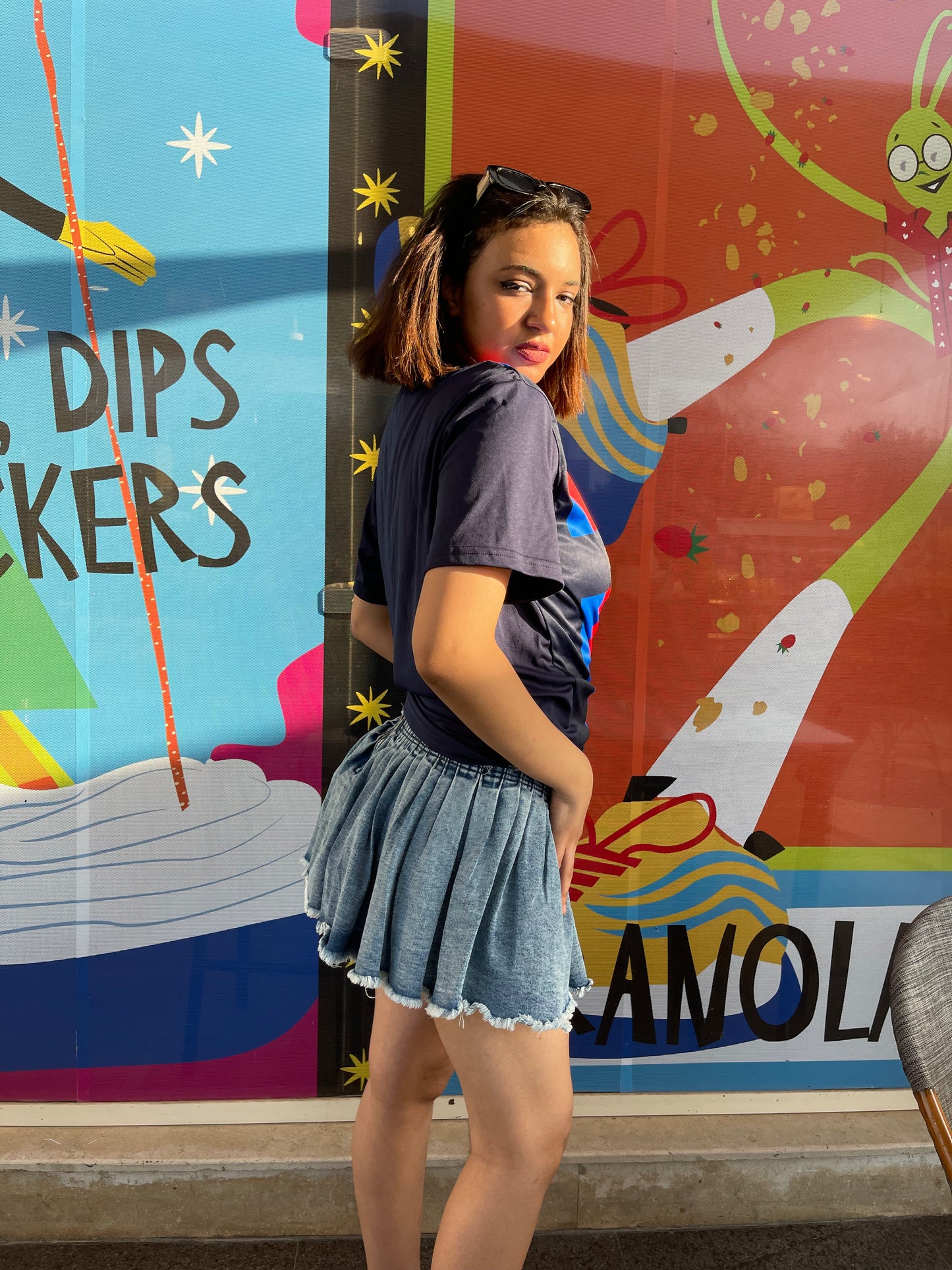 Denim Pop Skirt