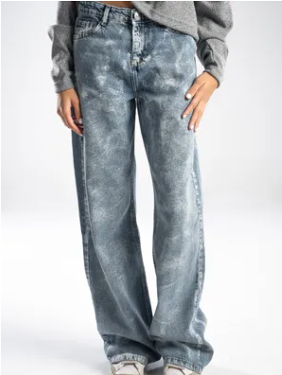 90's Metallic Jeans