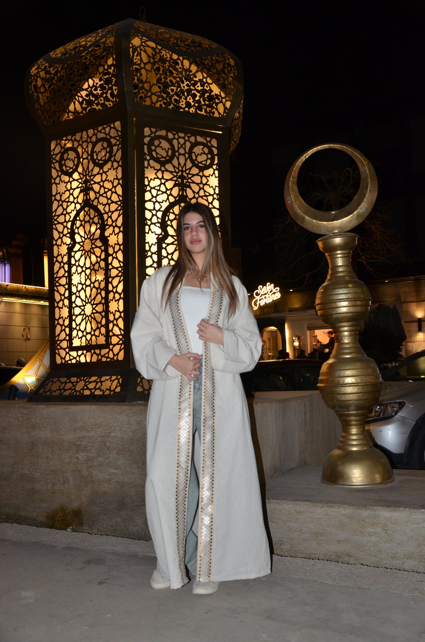 Golden Sands Linen Kimono