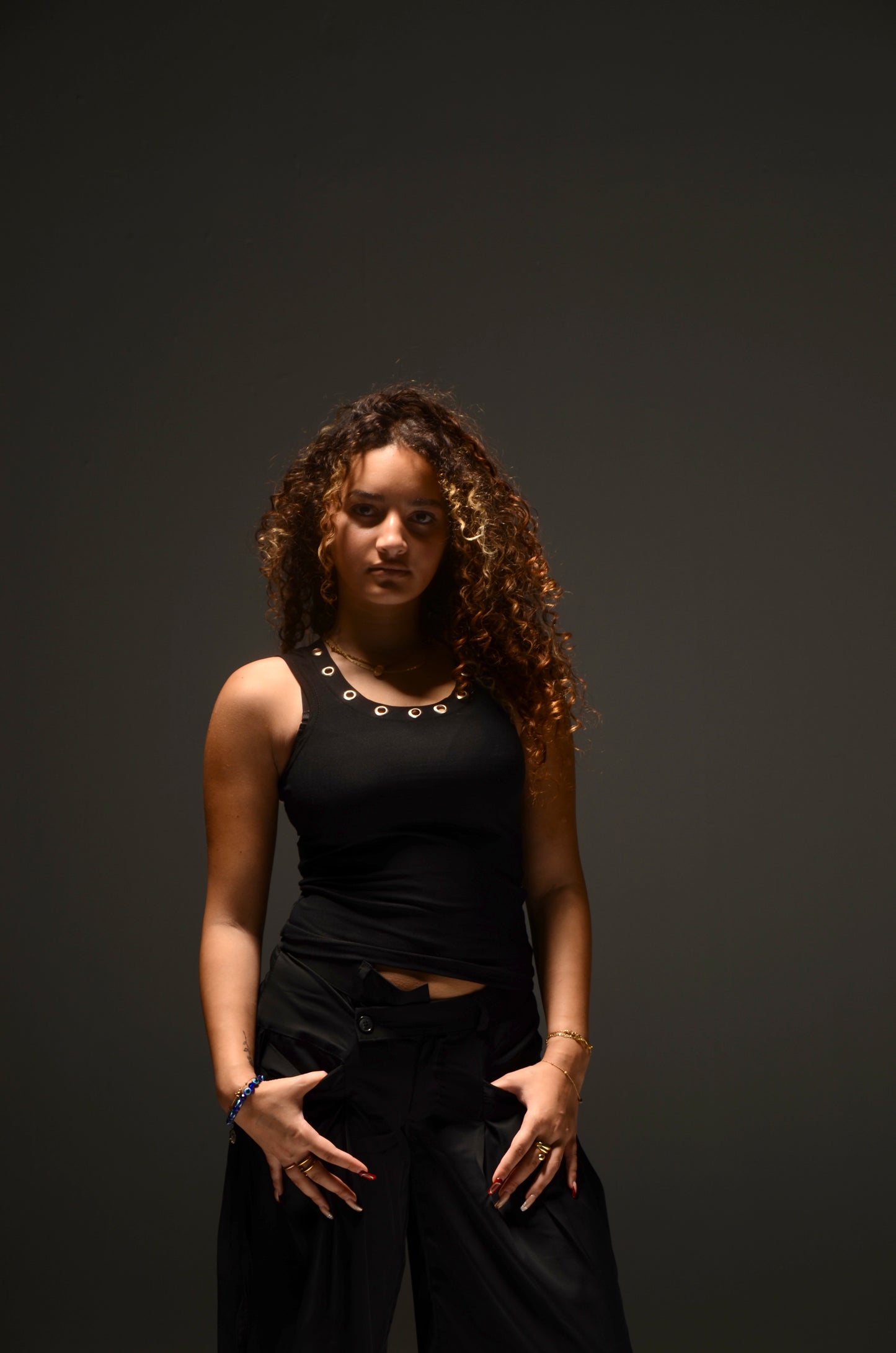 Baddie Sleeveless Top (Black)