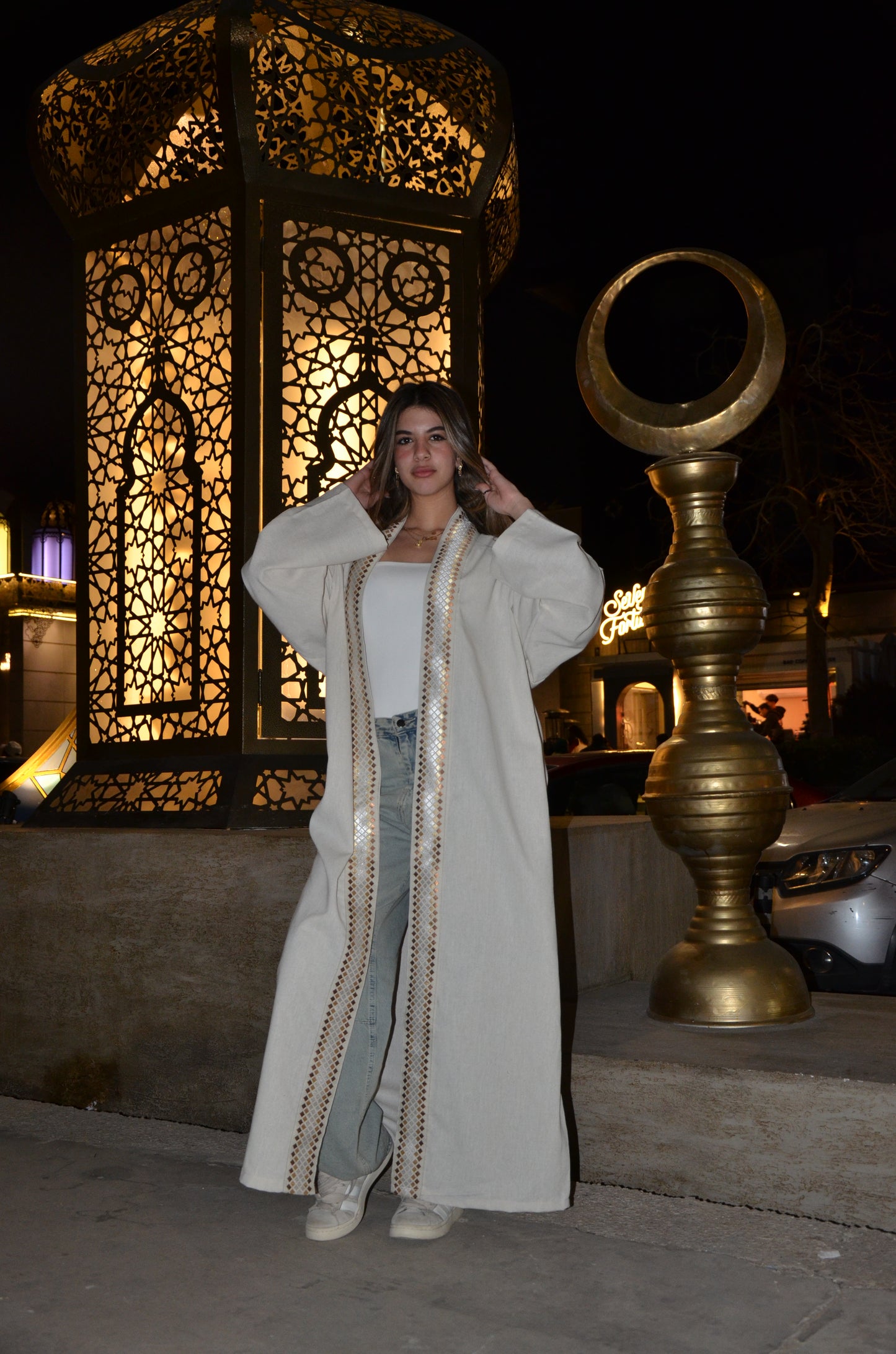 Golden Sands Linen Kimono