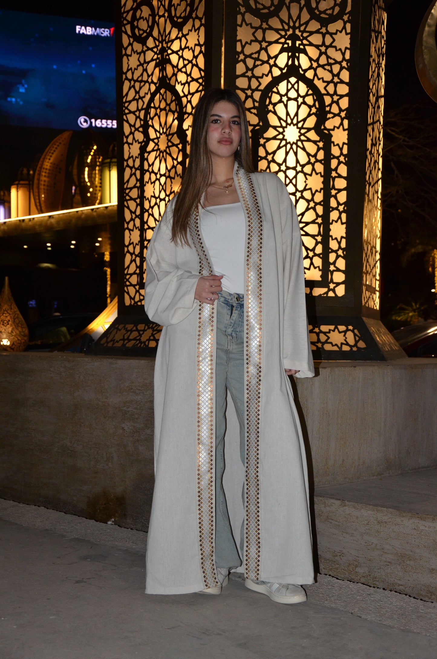 Golden Sands Linen Kimono