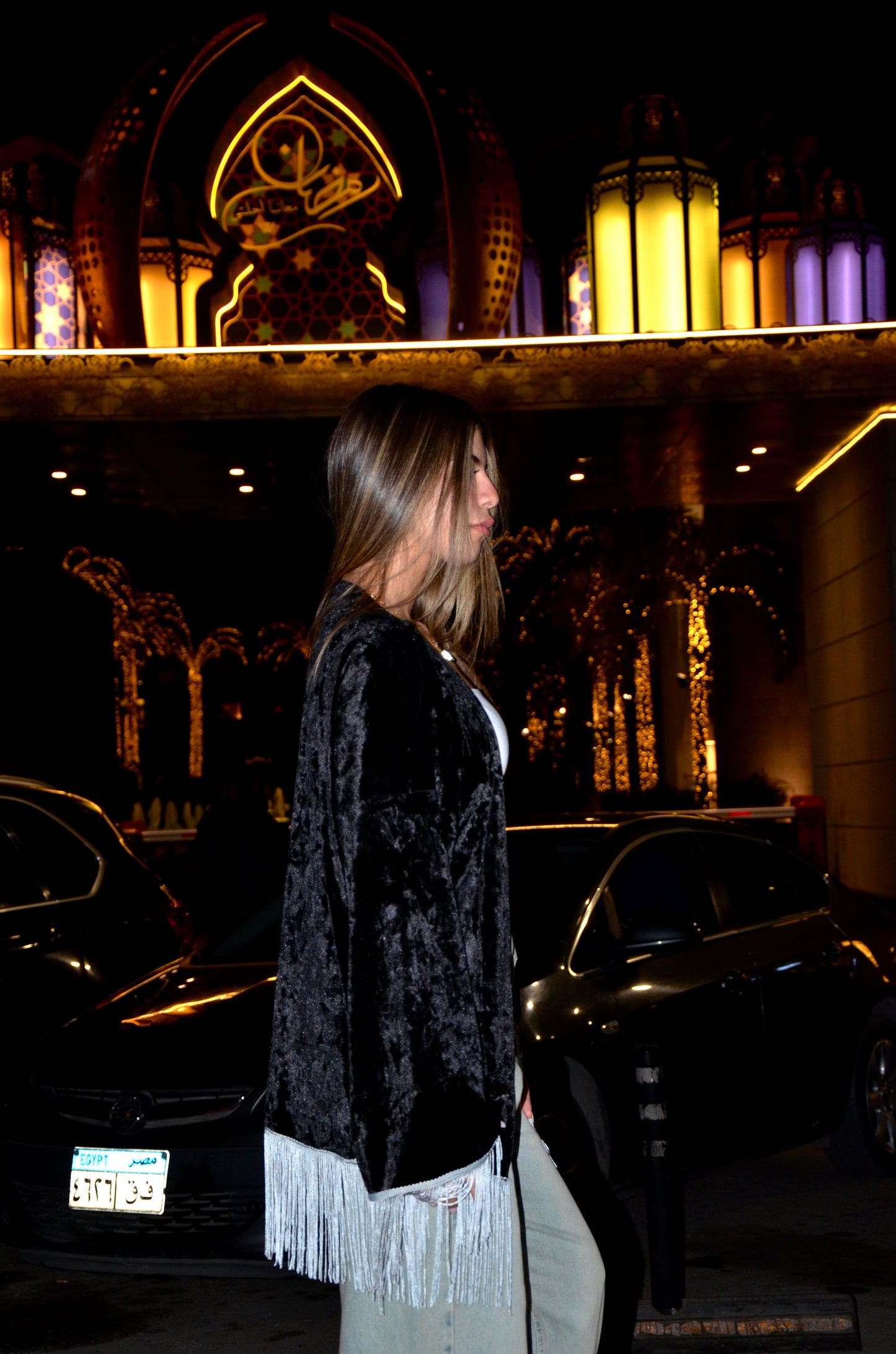 Midnight Luxe Velvet Kimono