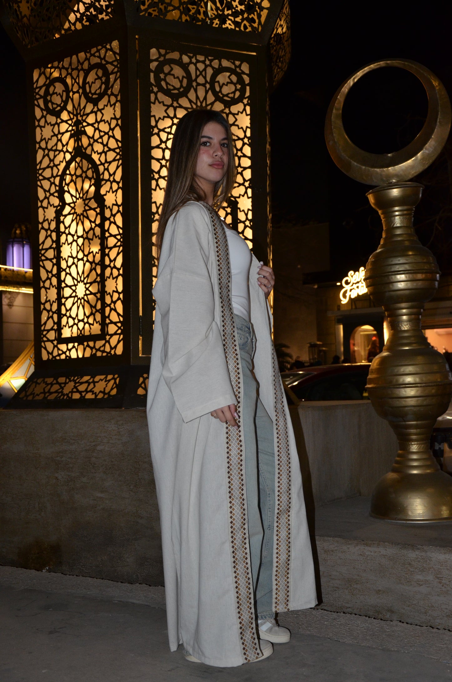 Golden Sands Linen Kimono