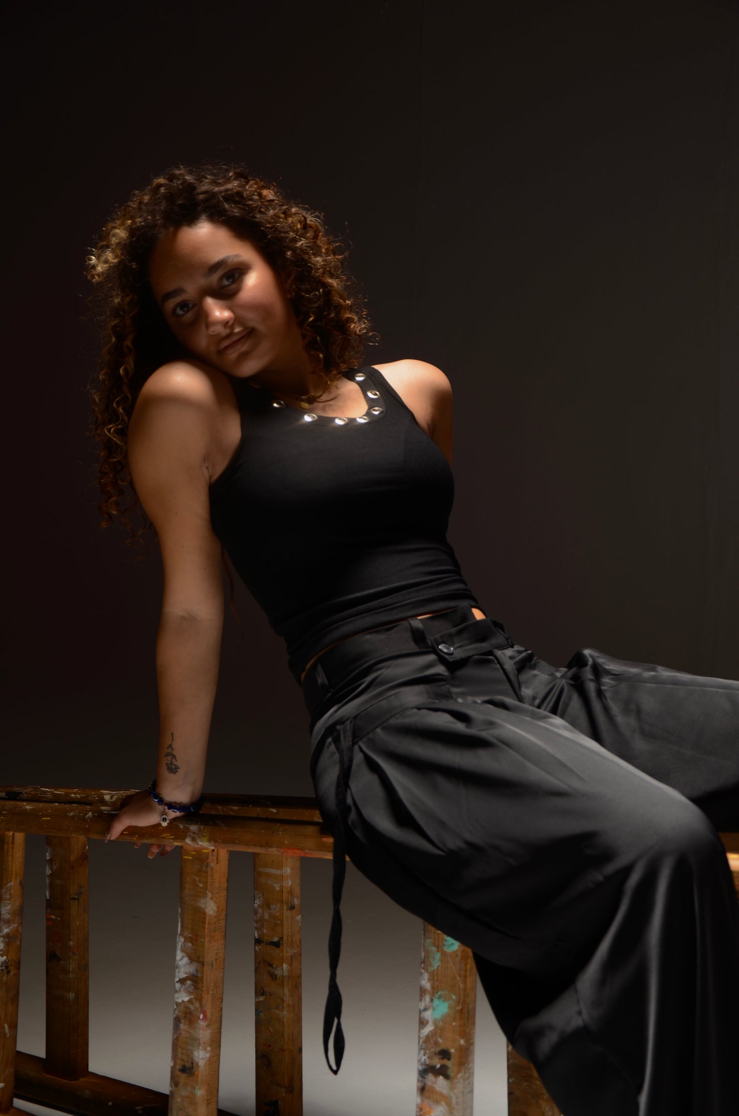 Baddie Sleeveless Top (Black)
