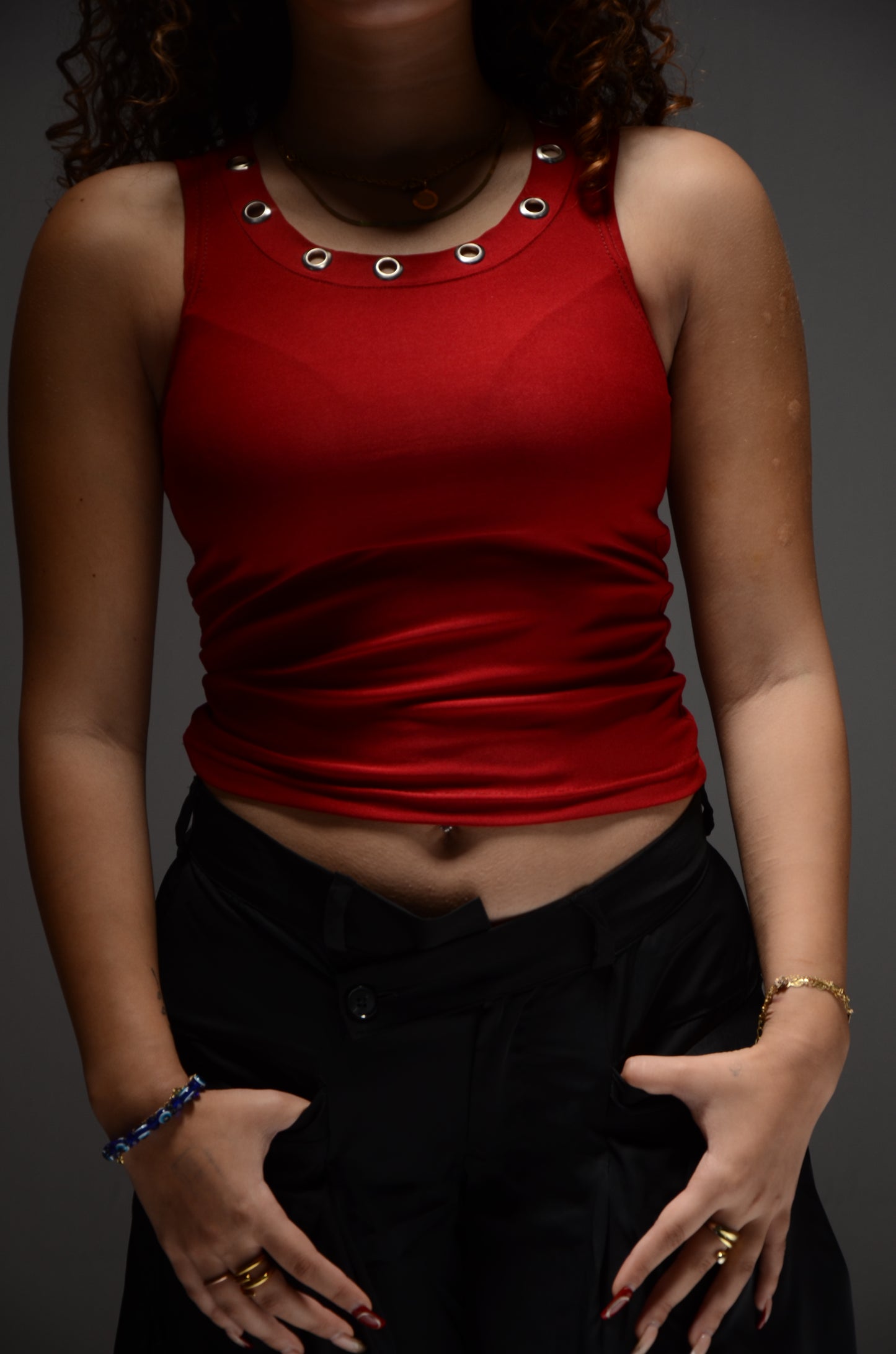 Baddie Sleeveless Top (Burgundy)