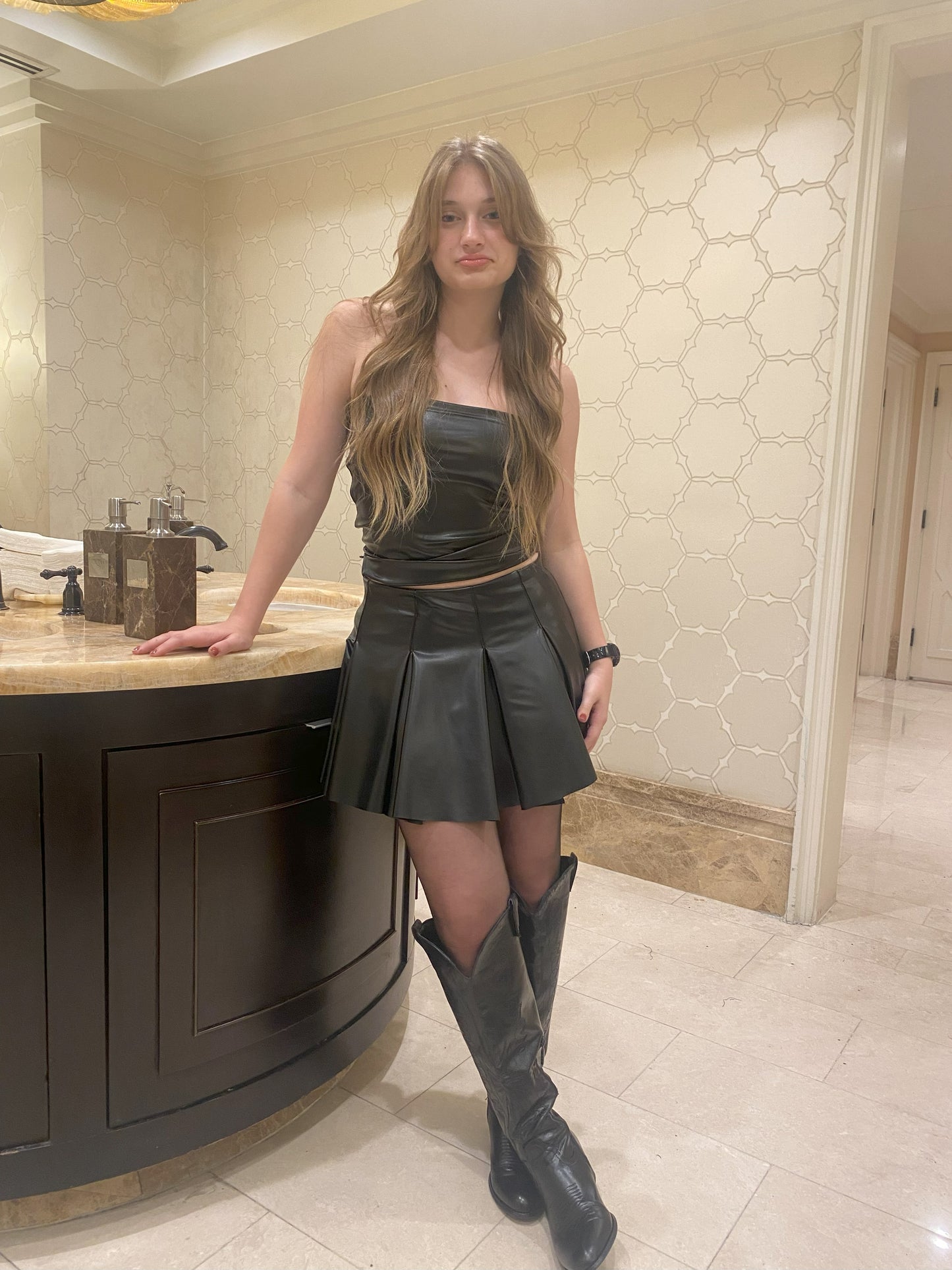 Leather Mini Skirt