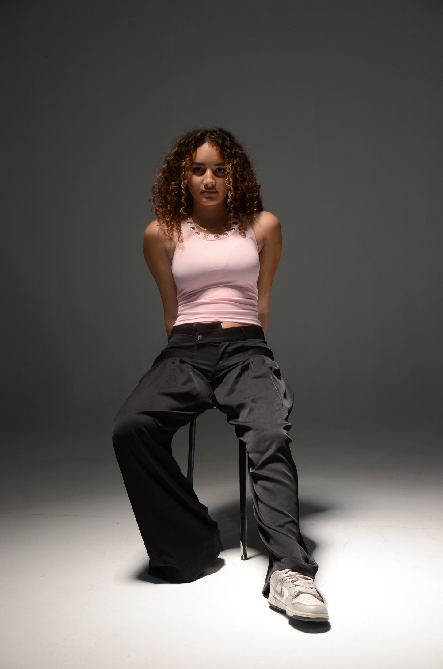 Baddie Sleeveless Top (Baby Pink)