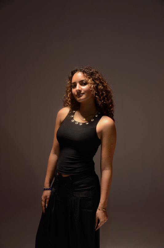 Baddie Sleeveless Top (Black)