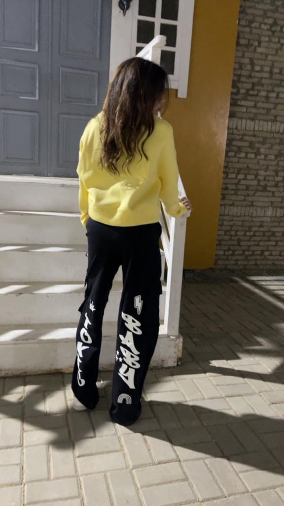 Yellow Cropped Crewneck