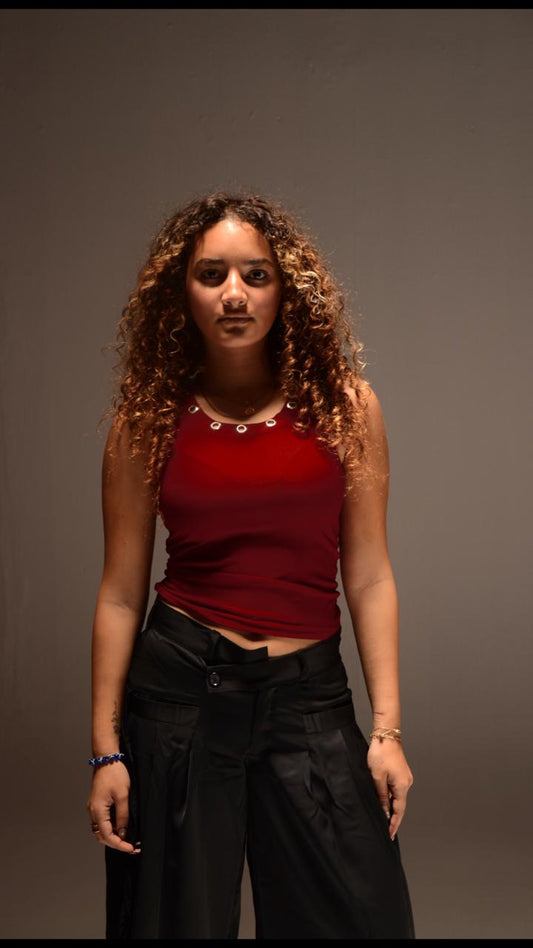 Baddie Sleeveless Top (Burgundy)