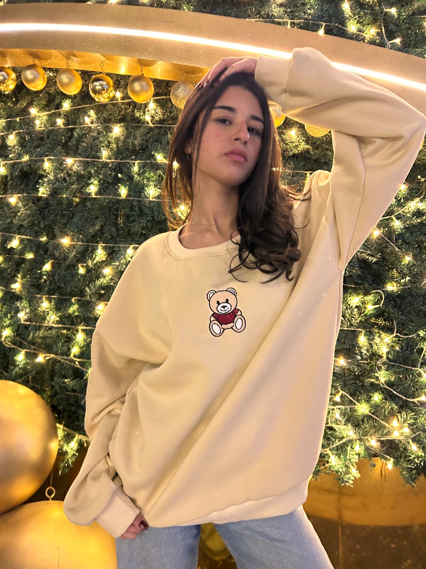 Teddy Crewneck (Beige)